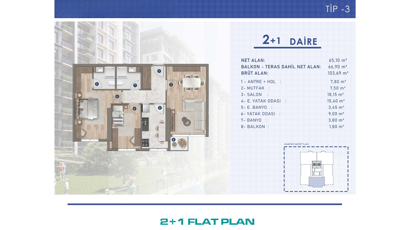 Bağcılar’da 10 Bloklu Konut Projesinde Modern Daireler - 102884