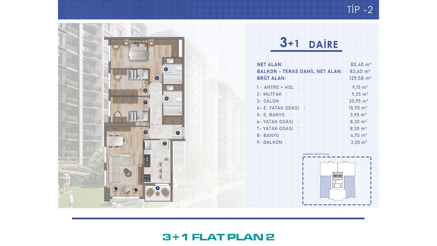 Bağcılar’da 10 Bloklu Konut Projesinde Modern Daireler - 102886