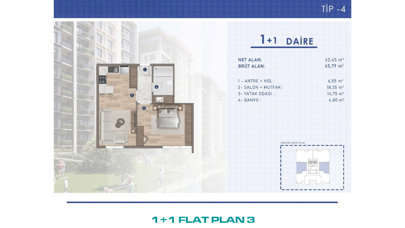 Bağcılar’da 10 Bloklu Konut Projesinde Modern Daireler - 102888