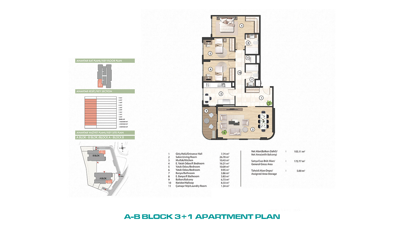 Central Apartments for Sale in Gaziosmanpaşa, Istanbul, Turkey - 103486