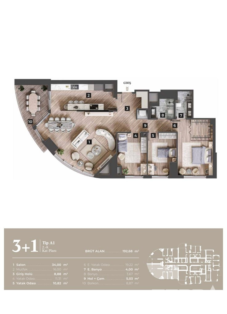 Luxury Sea View Apartments for Sale in Izmir, Konak, Turkey - 104731