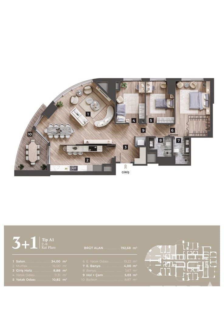 Luxury Sea View Apartments for Sale in Izmir, Konak, Turkey - 104732