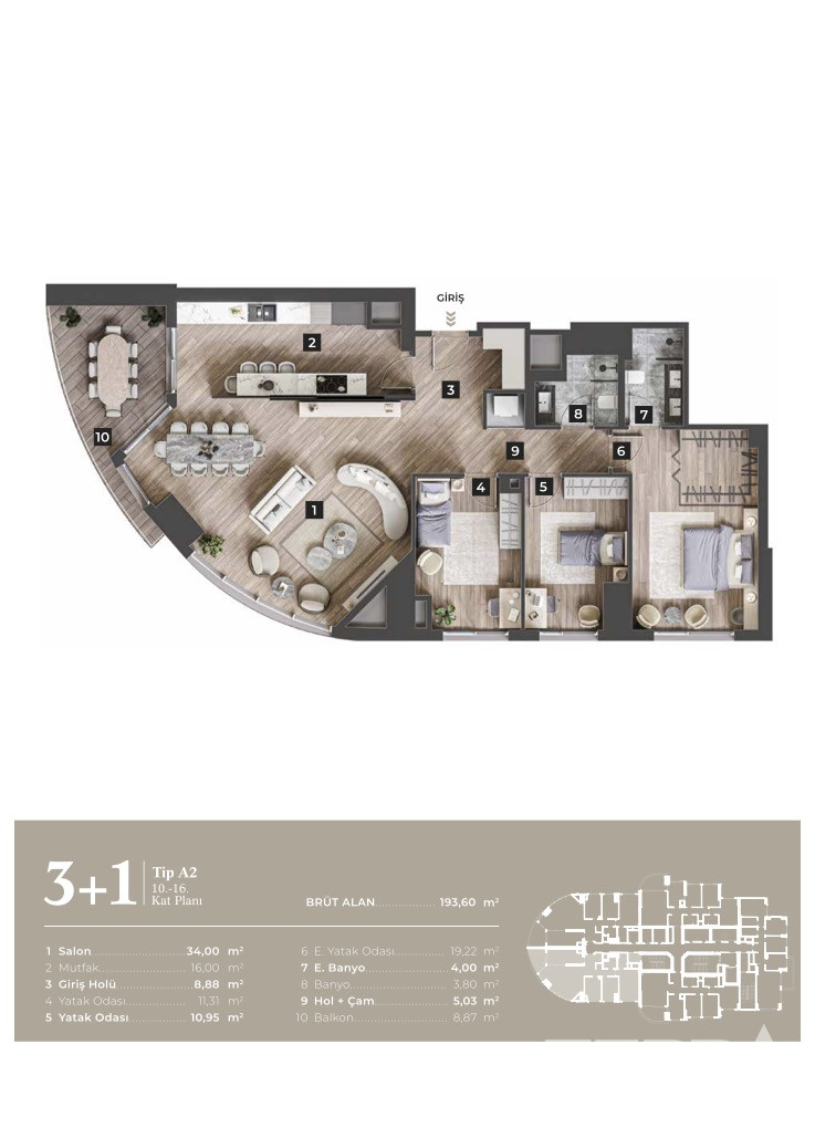 Luxury Sea View Apartments for Sale in Izmir, Konak, Turkey - 104733
