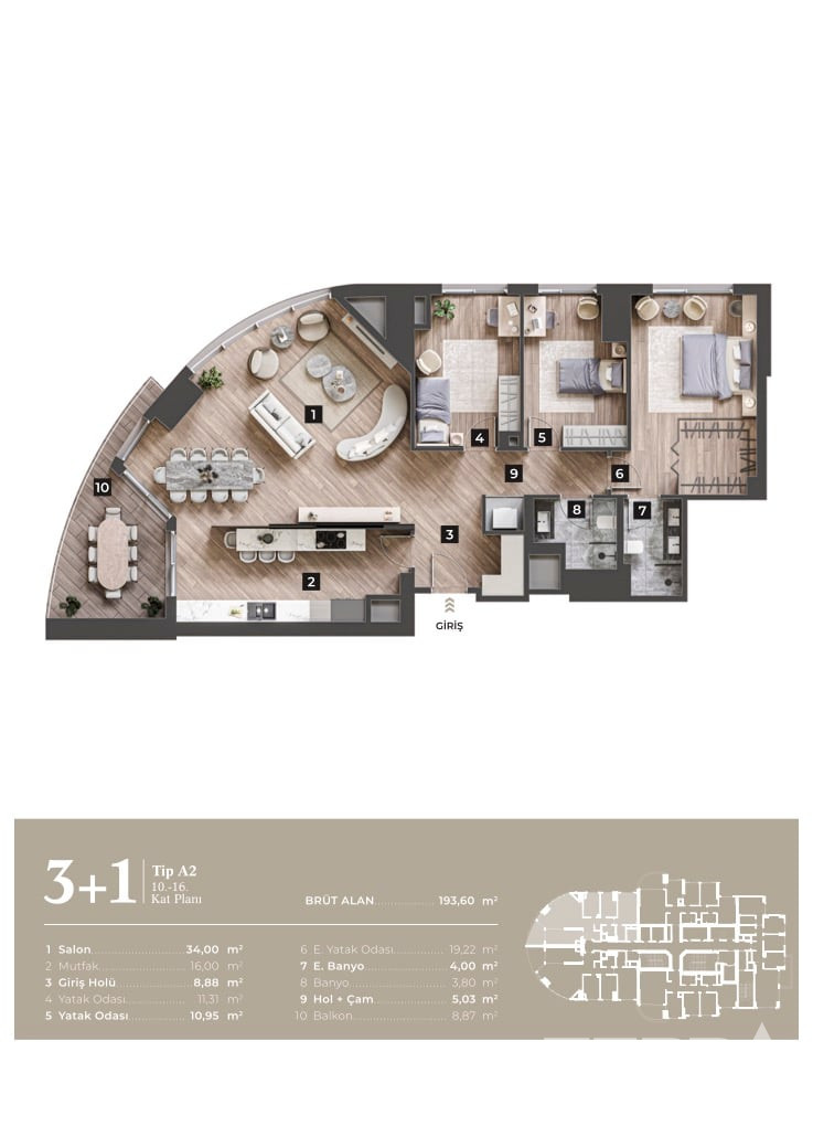Luxury Sea View Apartments for Sale in Izmir, Konak, Turkey - 104734