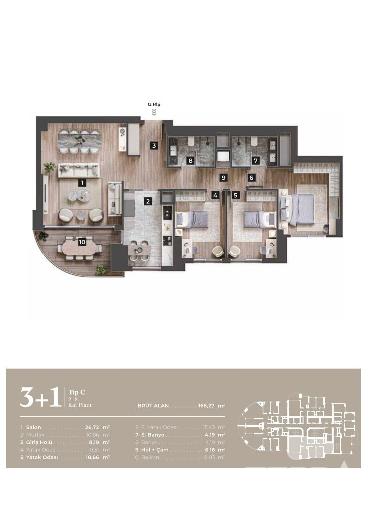 Luxury Sea View Apartments for Sale in Izmir, Konak, Turkey - 104736