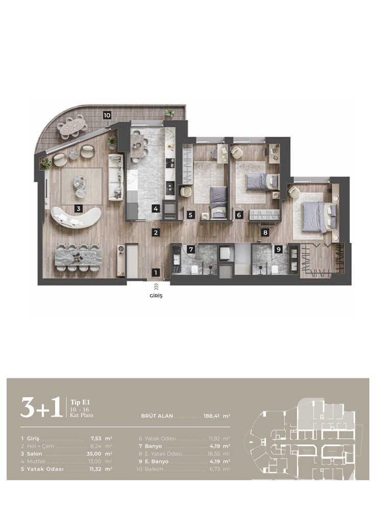 Luxury Sea View Apartments for Sale in Izmir, Konak, Turkey - 104738