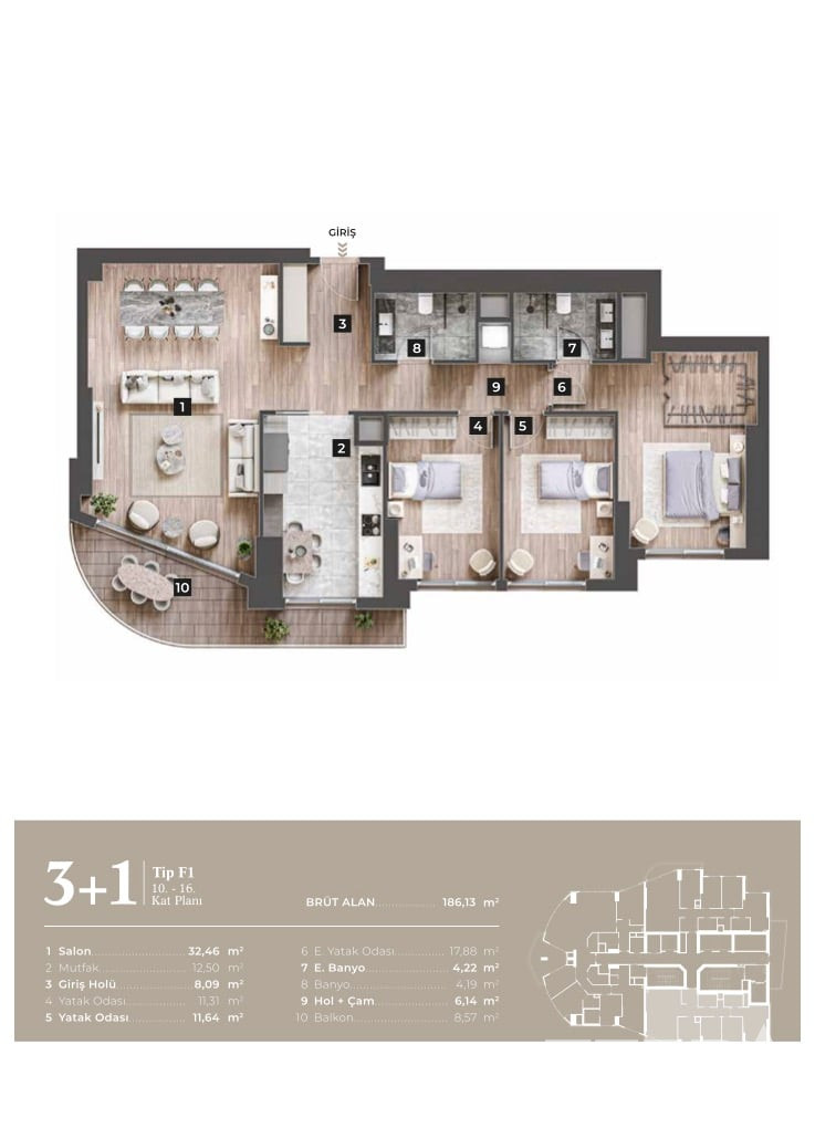 Luxury Sea View Apartments for Sale in Izmir, Konak, Turkey - 104740