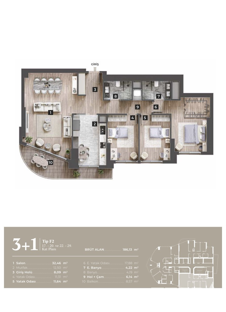 Luxury Sea View Apartments for Sale in Izmir, Konak, Turkey - 104741