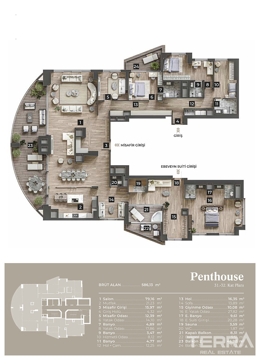 Luxury Sea View Apartments for Sale in Izmir, Konak, Turkey - 104743
