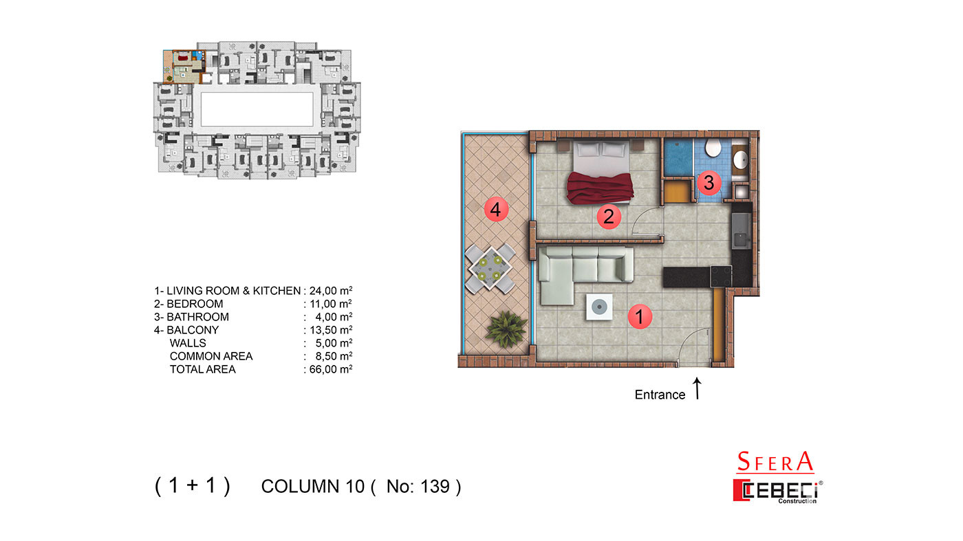 Sfera Residence — Appartements à vendre à Mahmutlar, Alanya, Turquie - 104180
