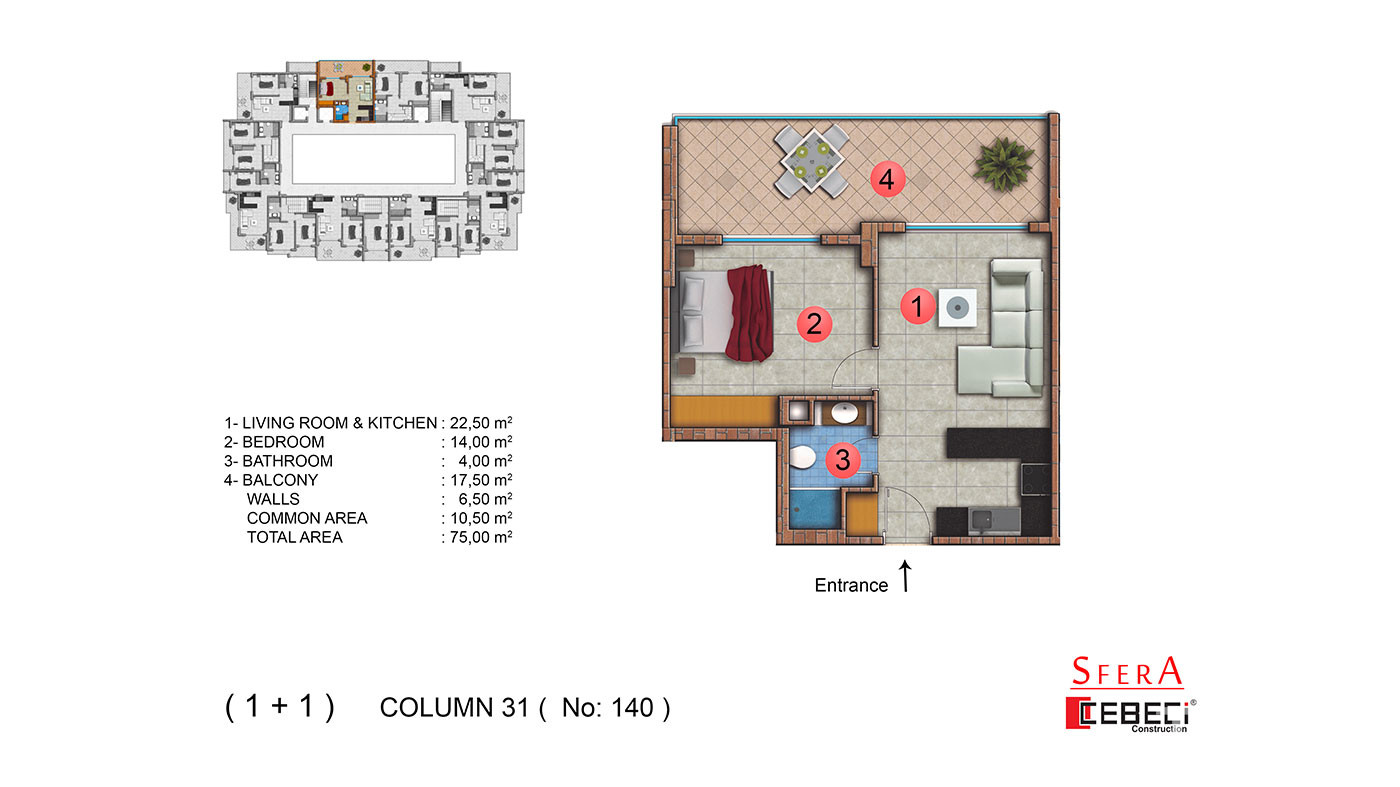 Sfera Residence — Appartements à vendre à Mahmutlar, Alanya, Turquie - 104181