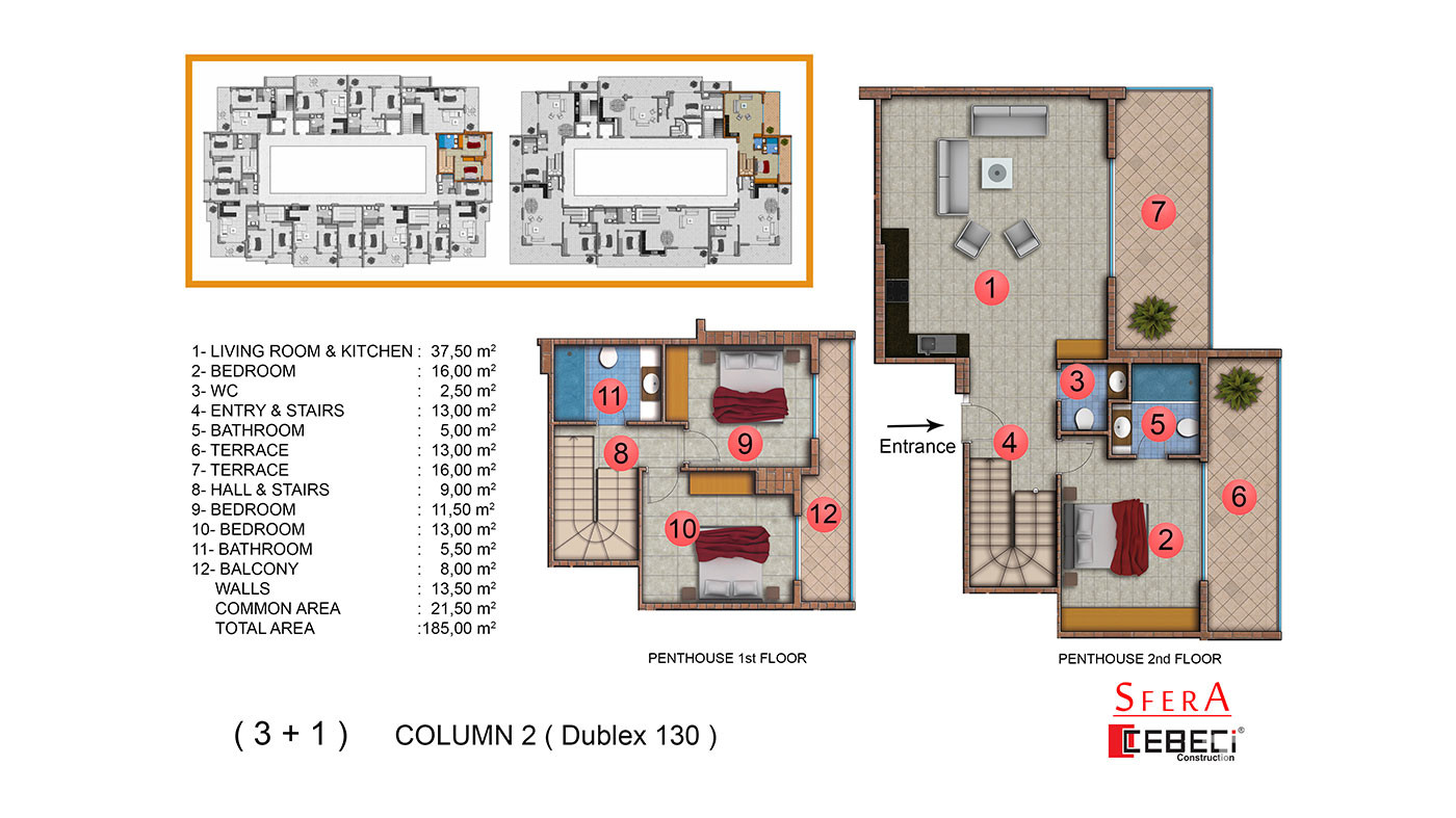 Sfera Residence — Appartements à vendre à Mahmutlar, Alanya, Turquie - 104182