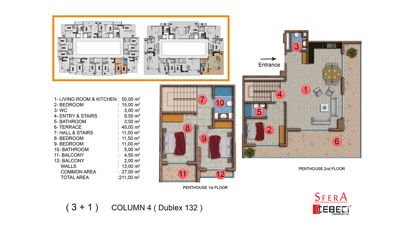 Sfera Residence — Appartements à vendre à Mahmutlar, Alanya, Turquie - 104183
