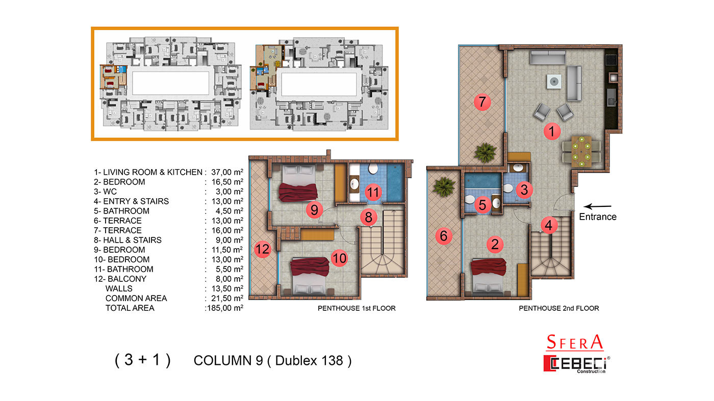 Sfera Residence — Appartements à vendre à Mahmutlar, Alanya, Turquie - 104186