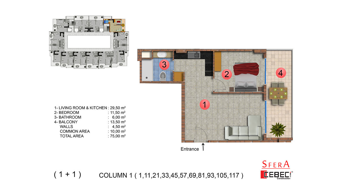 Sfera Residence — Appartements à vendre à Mahmutlar, Alanya, Turquie - 104189
