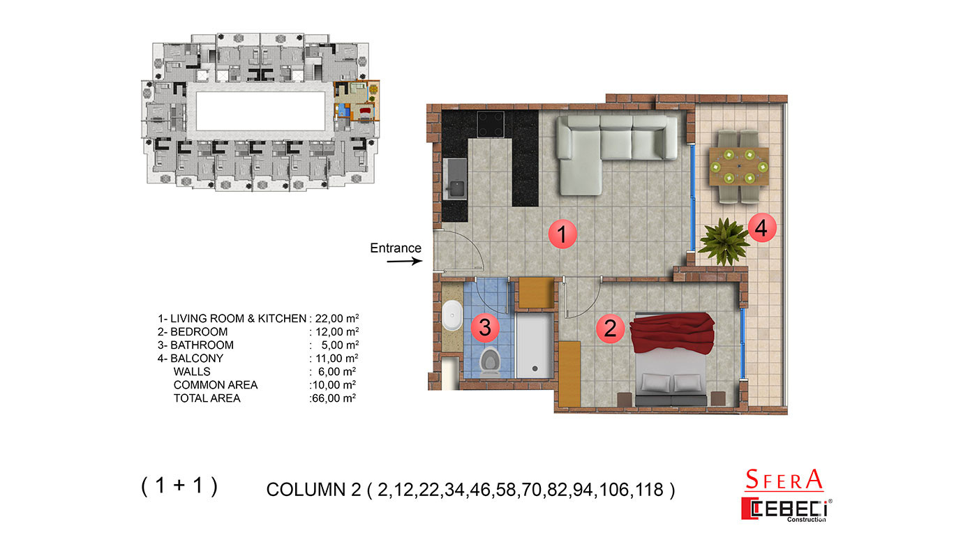 Sfera Residence — Appartements à vendre à Mahmutlar, Alanya, Turquie - 104190