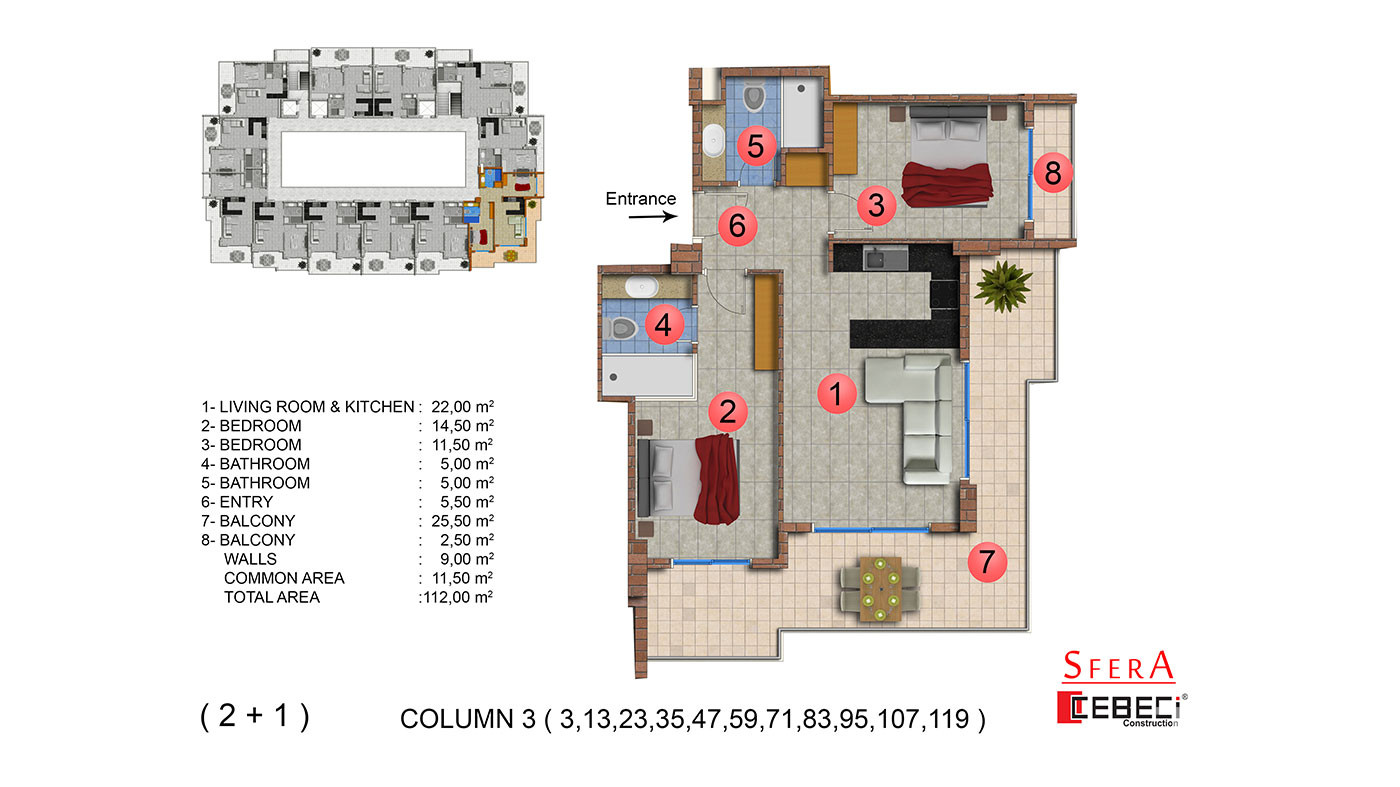 Sfera Residence — Appartements à vendre à Mahmutlar, Alanya, Turquie - 104191