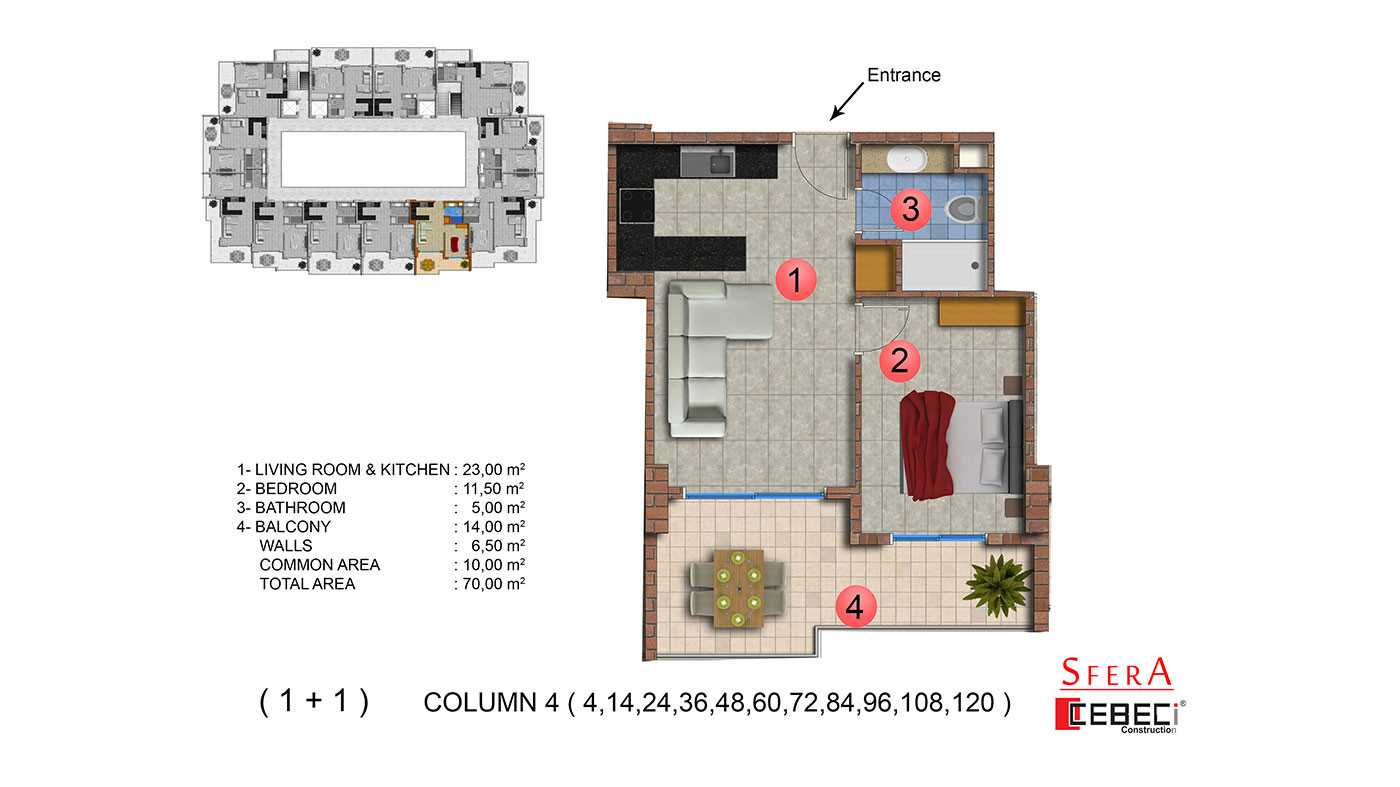 Sfera Residence — Appartements à vendre à Mahmutlar, Alanya, Turquie - 104192