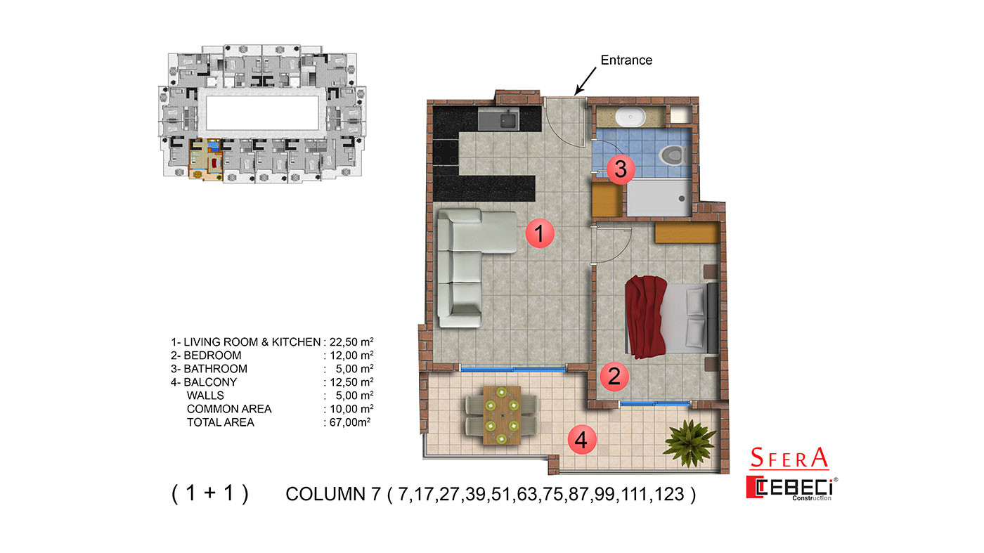 Sfera Residence — Appartements à vendre à Mahmutlar, Alanya, Turquie - 104195