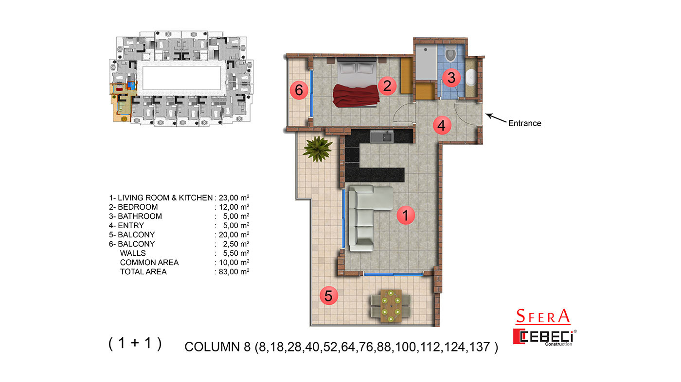 Sfera Residence — Appartements à vendre à Mahmutlar, Alanya, Turquie - 104196