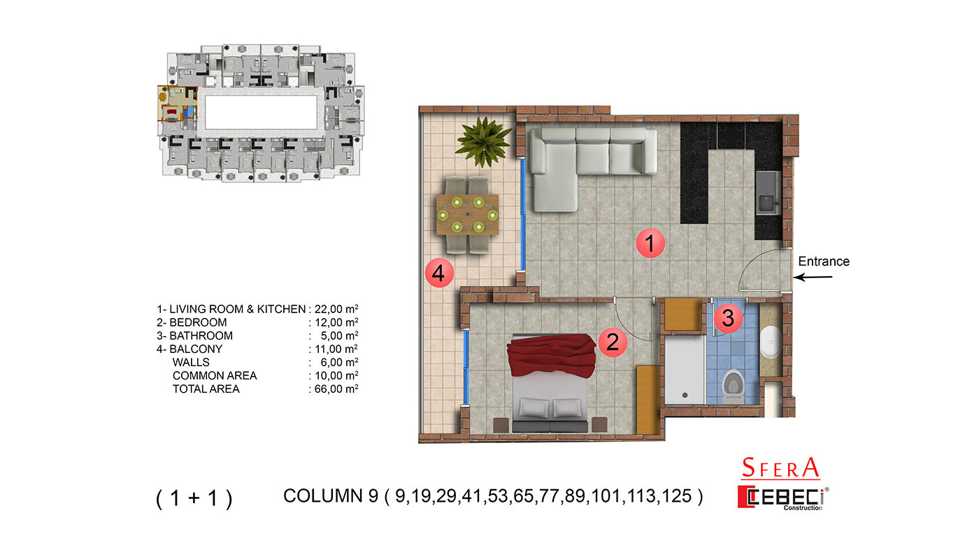 Sfera Residence — Appartements à vendre à Mahmutlar, Alanya, Turquie - 104197