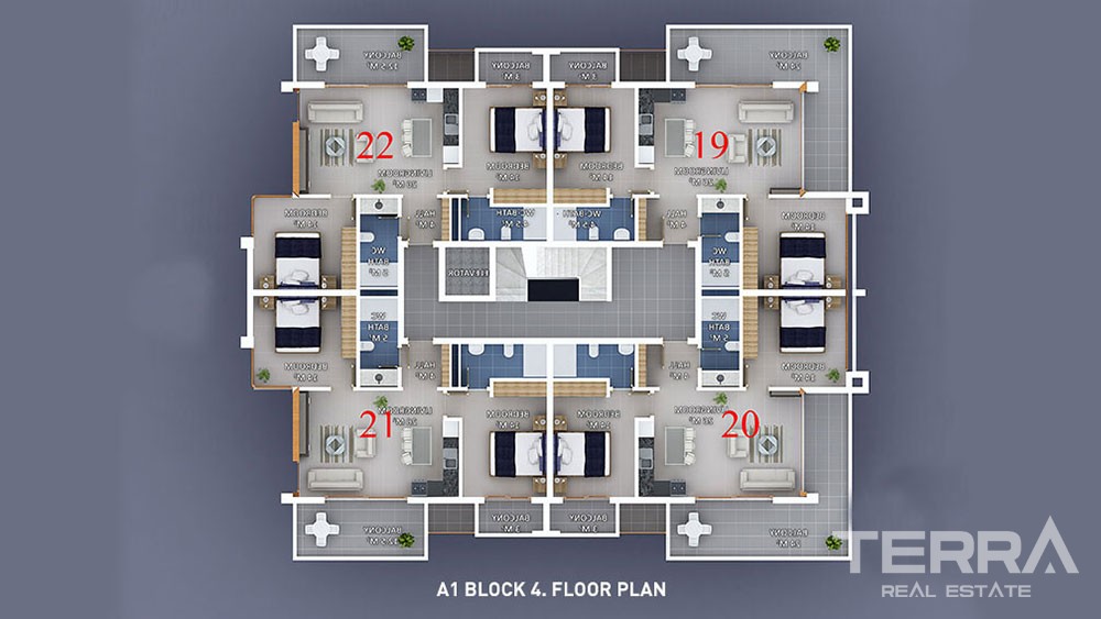 Moda Marine — Seafront Apartments for Sale in Kestel, Alanya, Turkey - 5143