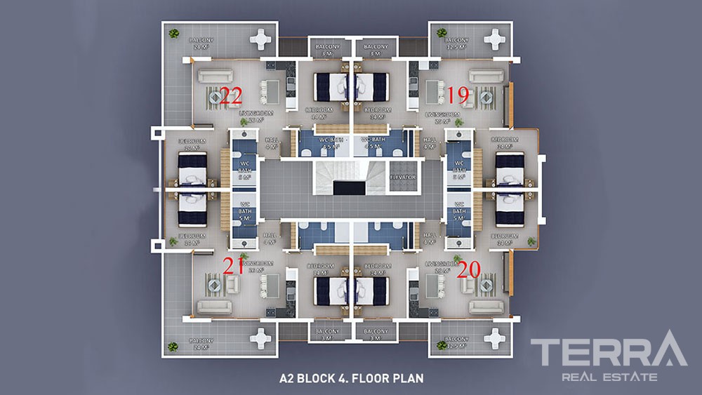 Moda Marine — Seafront Apartments for Sale in Kestel, Alanya, Turkey - 5154