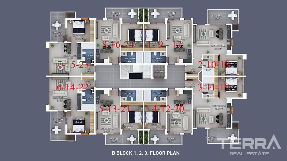 Moda Marine — Seafront Apartments for Sale in Kestel, Alanya, Turkey - 5162