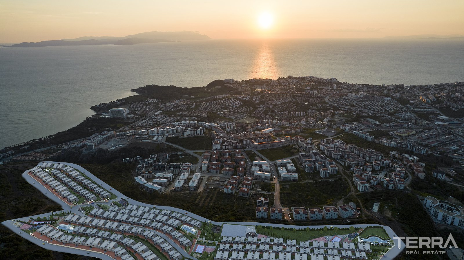 Leiligheter med havutsikt til salgs i Kuşadası, Aydın, Tyrkia - 105343
