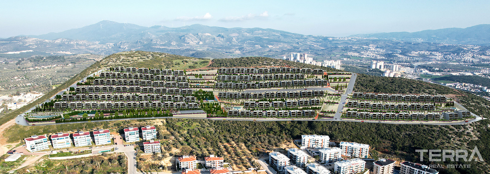 Leiligheter med havutsikt til salgs i Kuşadası, Aydın, Tyrkia - 105344