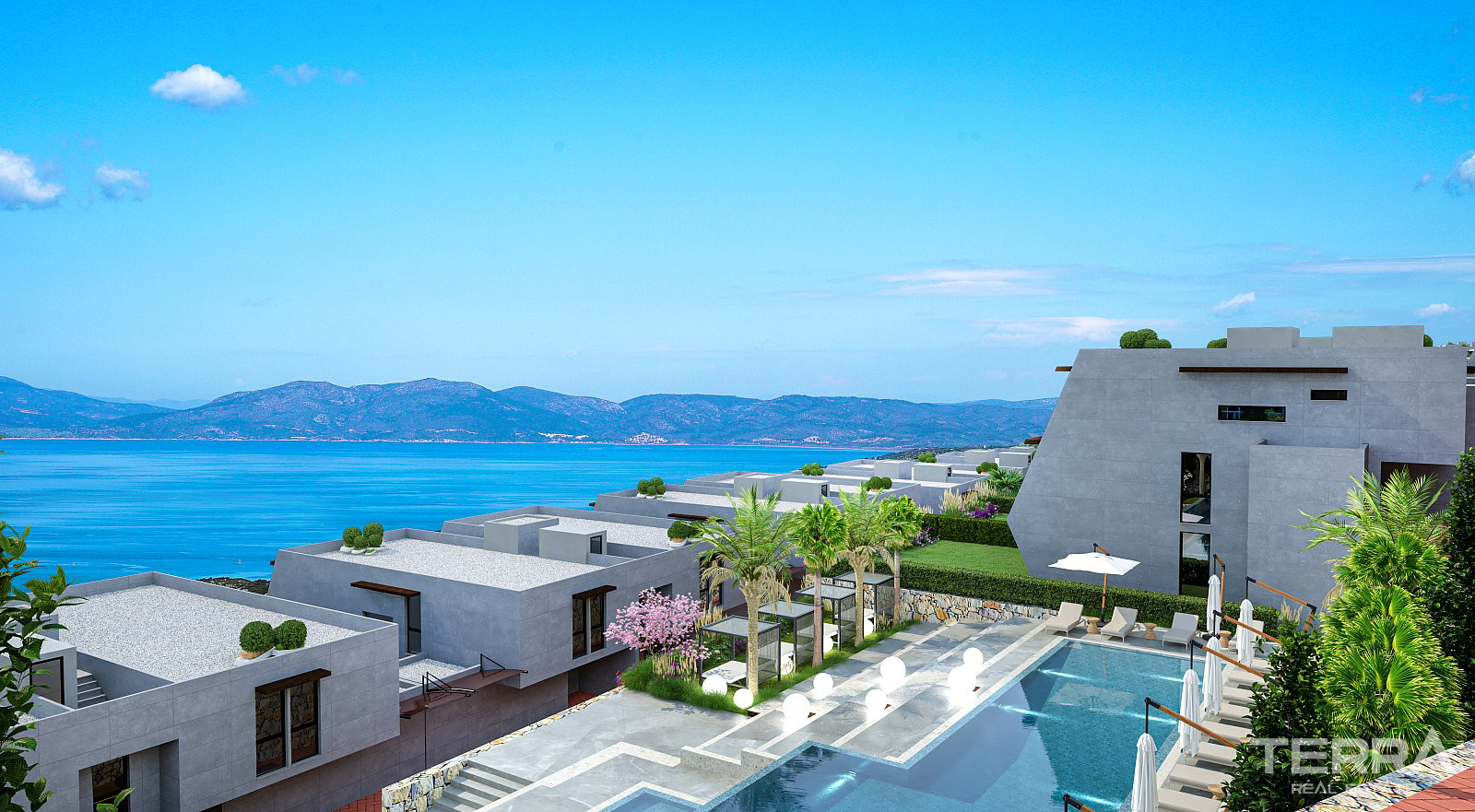 Leiligheter med havutsikt til salgs i Kuşadası, Aydın, Tyrkia - 105350