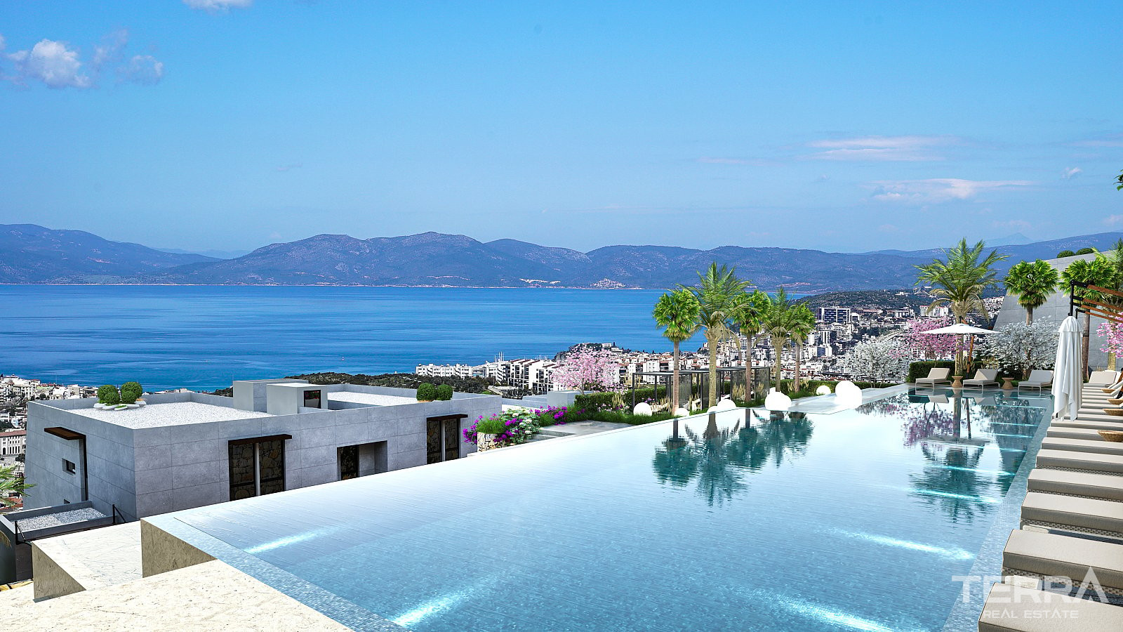 Leiligheter med havutsikt til salgs i Kuşadası, Aydın, Tyrkia - 105351