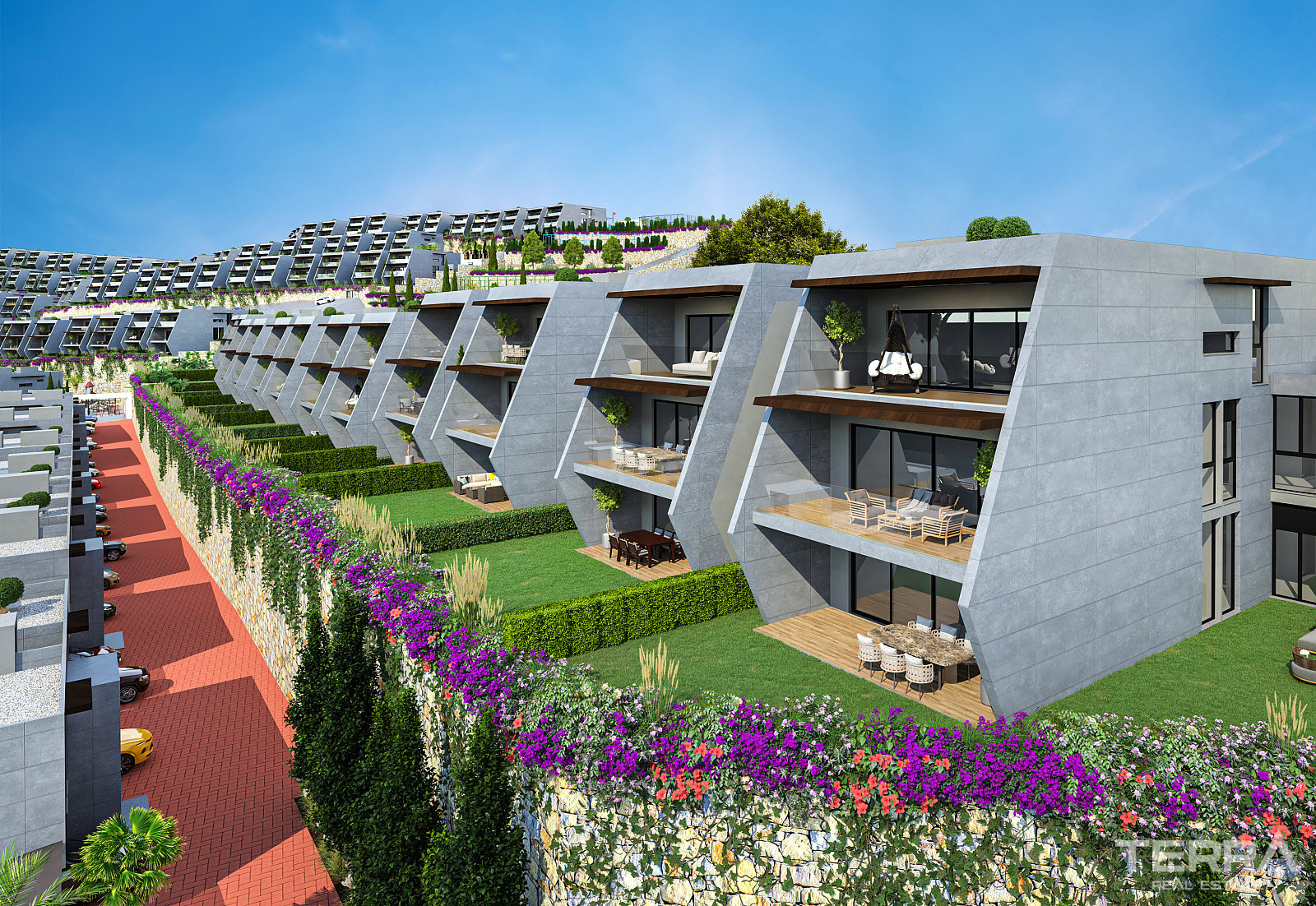 Leiligheter med havutsikt til salgs i Kuşadası, Aydın, Tyrkia - 105354