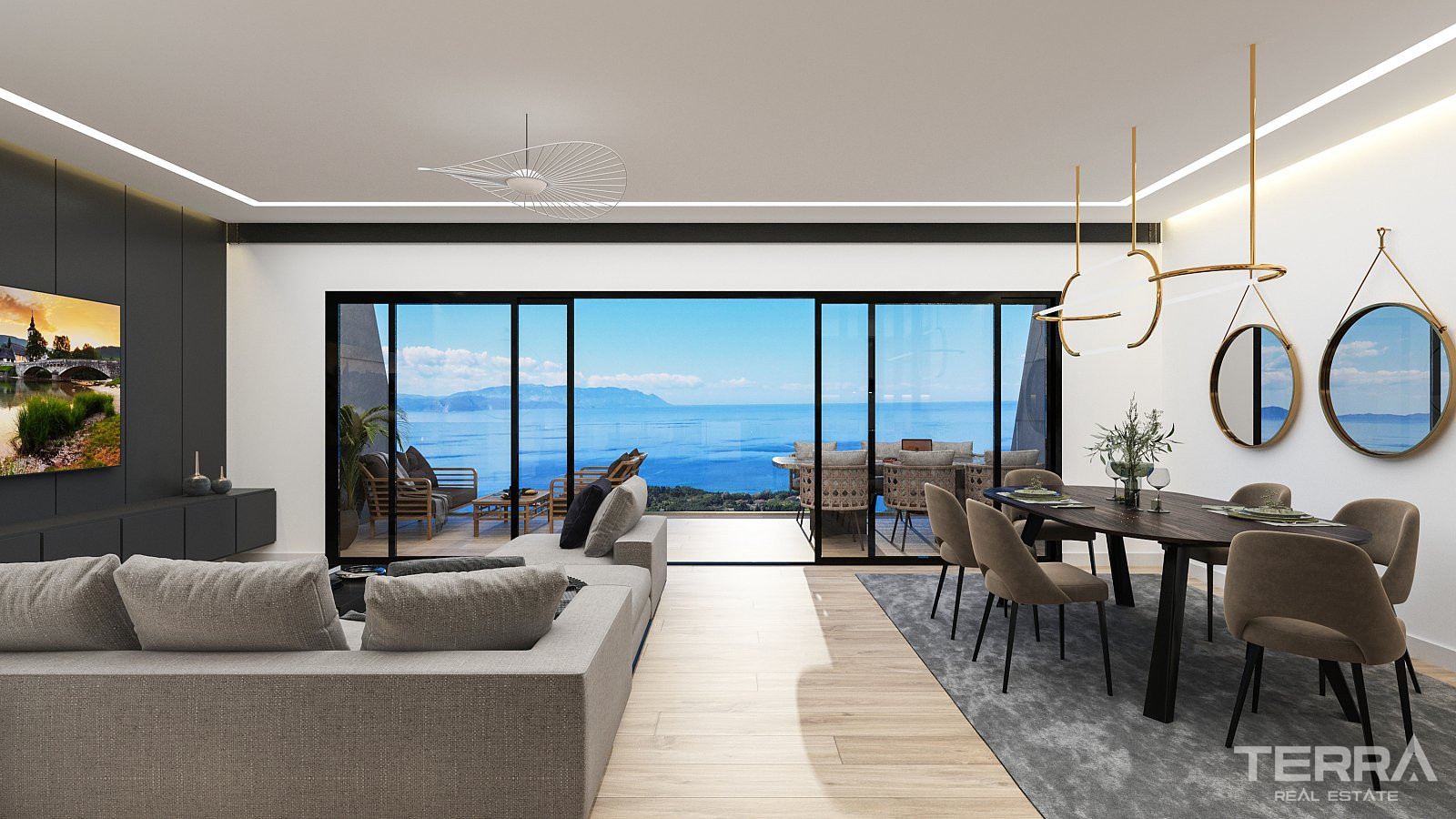 Leiligheter med havutsikt til salgs i Kuşadası, Aydın, Tyrkia - 105362