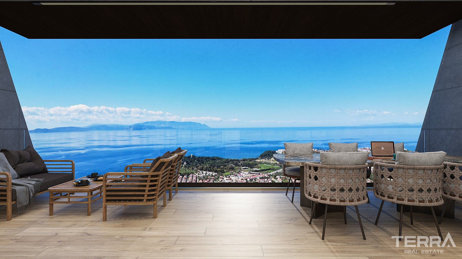 Leiligheter med havutsikt til salgs i Kuşadası, Aydın, Tyrkia - 105370