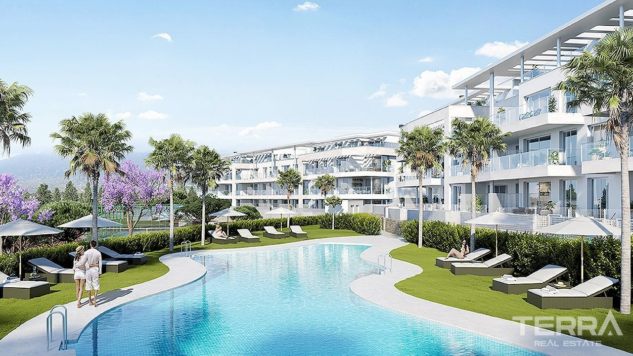 Malaga, Mijas, Costa del Sol'da Deniz Manzaralı Ferah Daireler - 105649