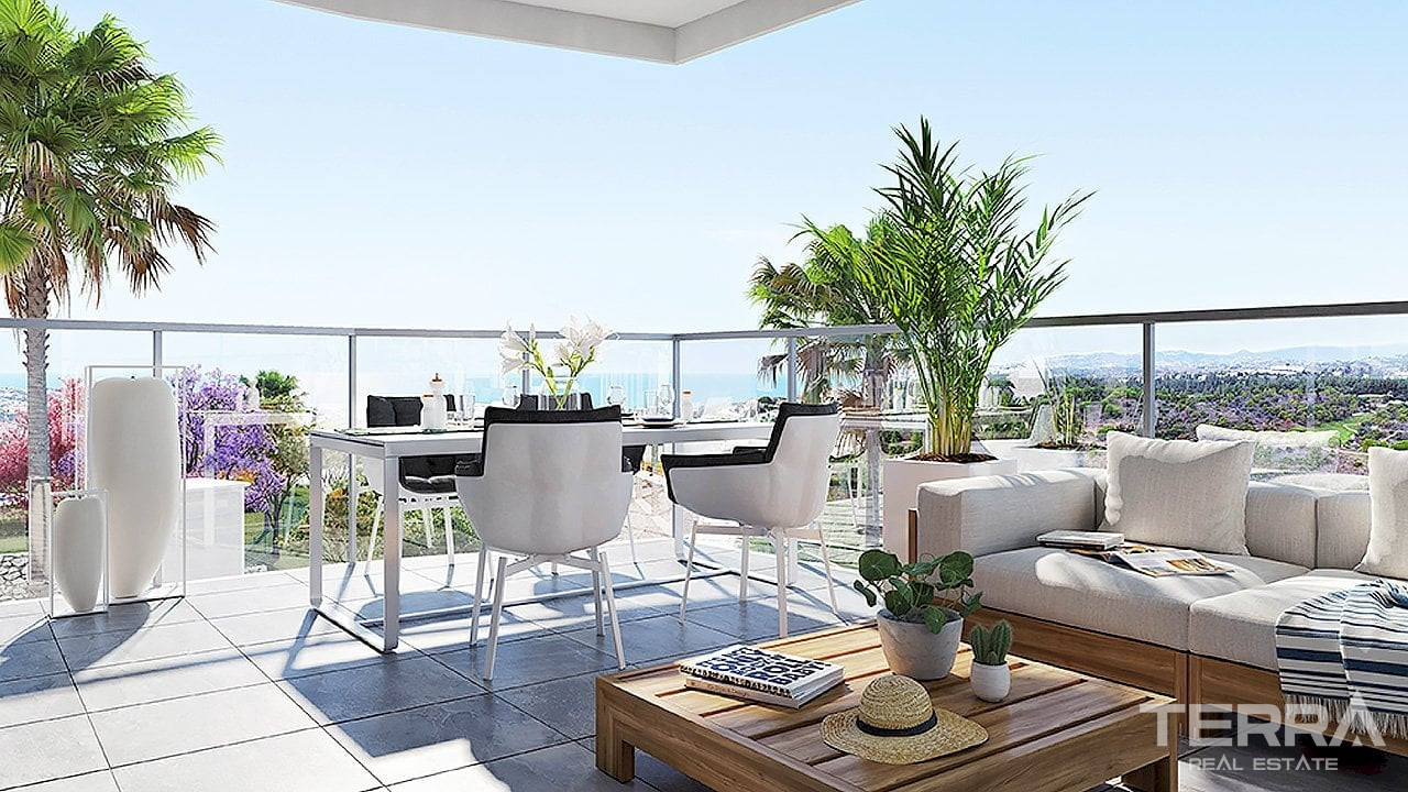 Malaga, Mijas, Costa del Sol'da Deniz Manzaralı Ferah Daireler - 105656
