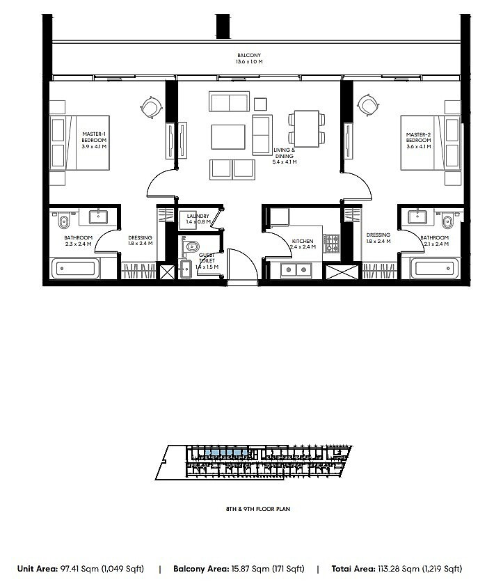 Luxury Apartments for Sale in Aljada, Sharjah, UAE - 105934