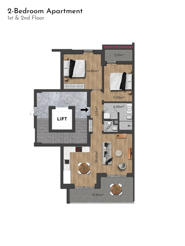 Exclusive Apartments for Sale in Side, Sorgun, Turkey — Habitat 39 - 106478