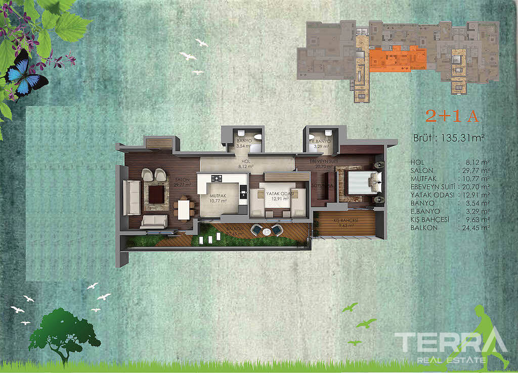 Apartments with Valley-View for Sale in Çankaya, Ankara, Turkey - 106153