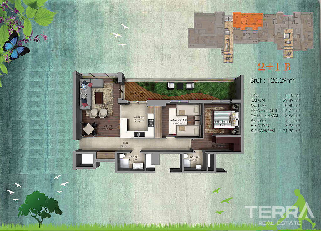 Apartments with Valley-View for Sale in Çankaya, Ankara, Turkey - 106154