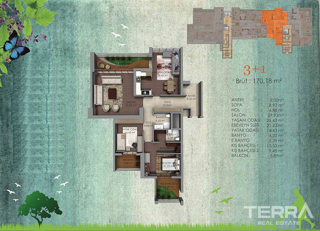 Apartments with Valley-View for Sale in Çankaya, Ankara, Turkey - 106155