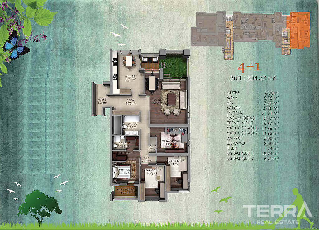 Apartments with Valley-View for Sale in Çankaya, Ankara, Turkey - 106156