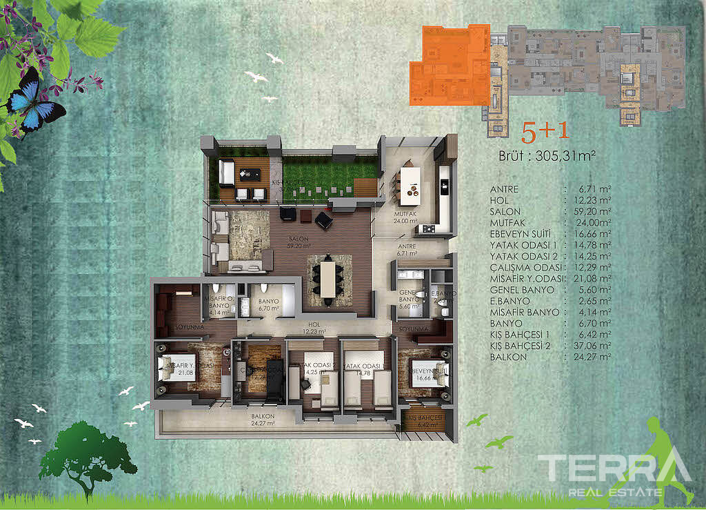 Apartments with Valley-View for Sale in Çankaya, Ankara, Turkey - 106157