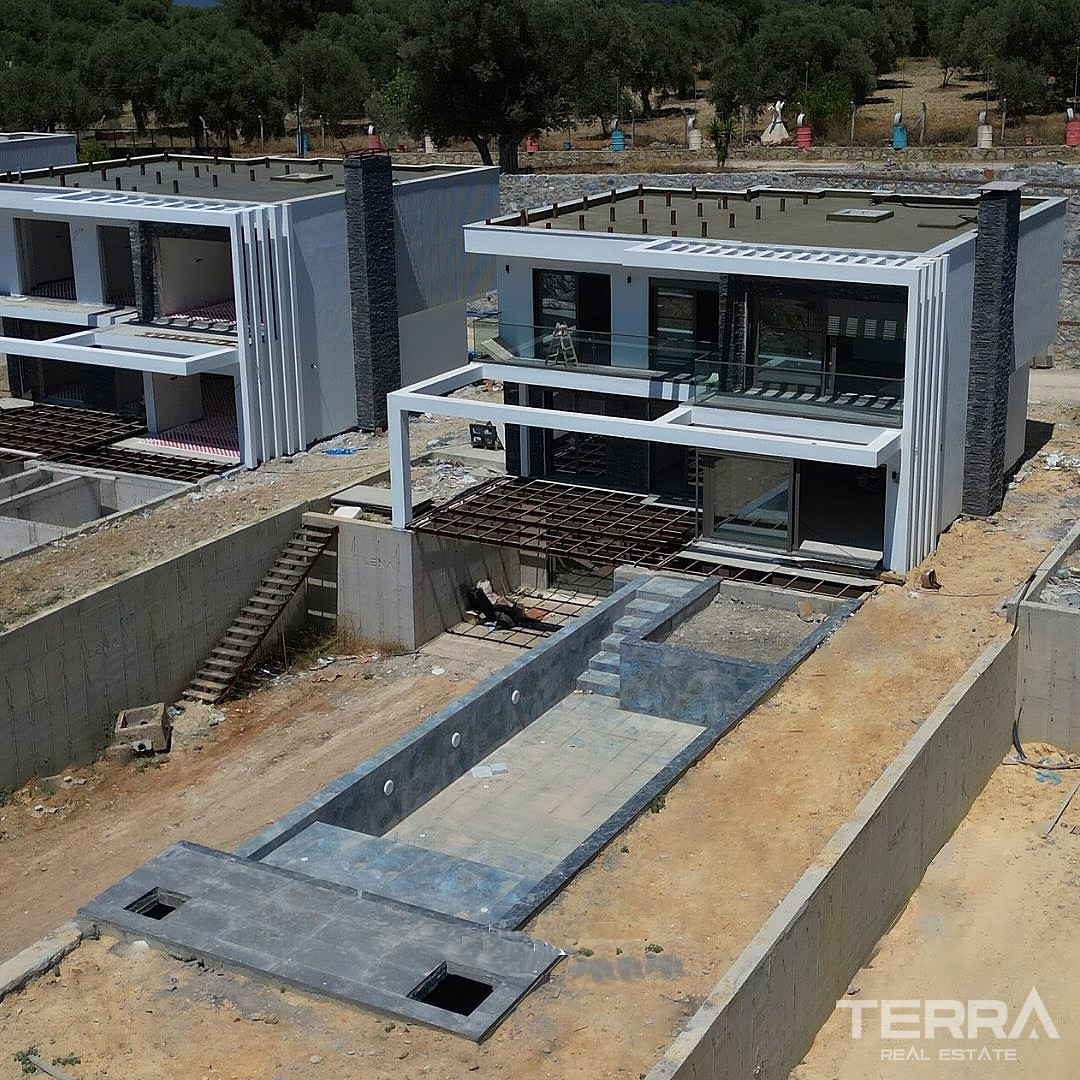 Aydın, Kuşadası'nda Deniz Manzaralı Müstakil Villalar - 106930