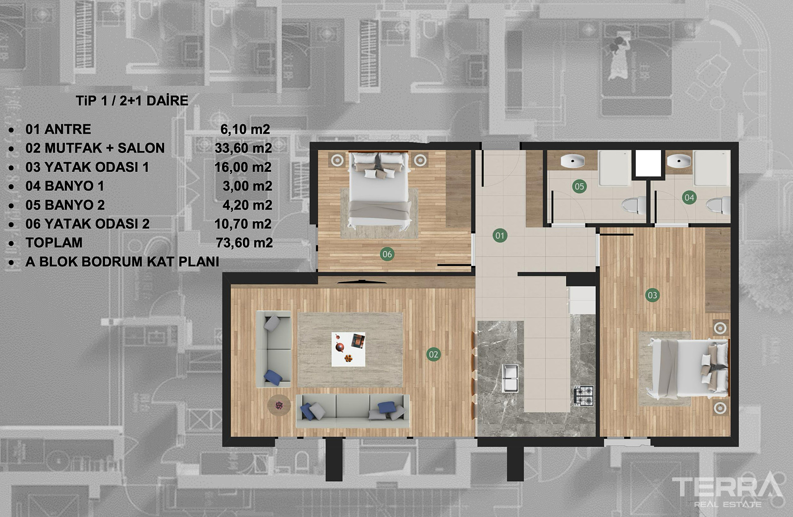 Aydın, Kuşadası'nda Denize 2 km Uzaklıkta Modern Sitede Sıfır Daireler - 107477