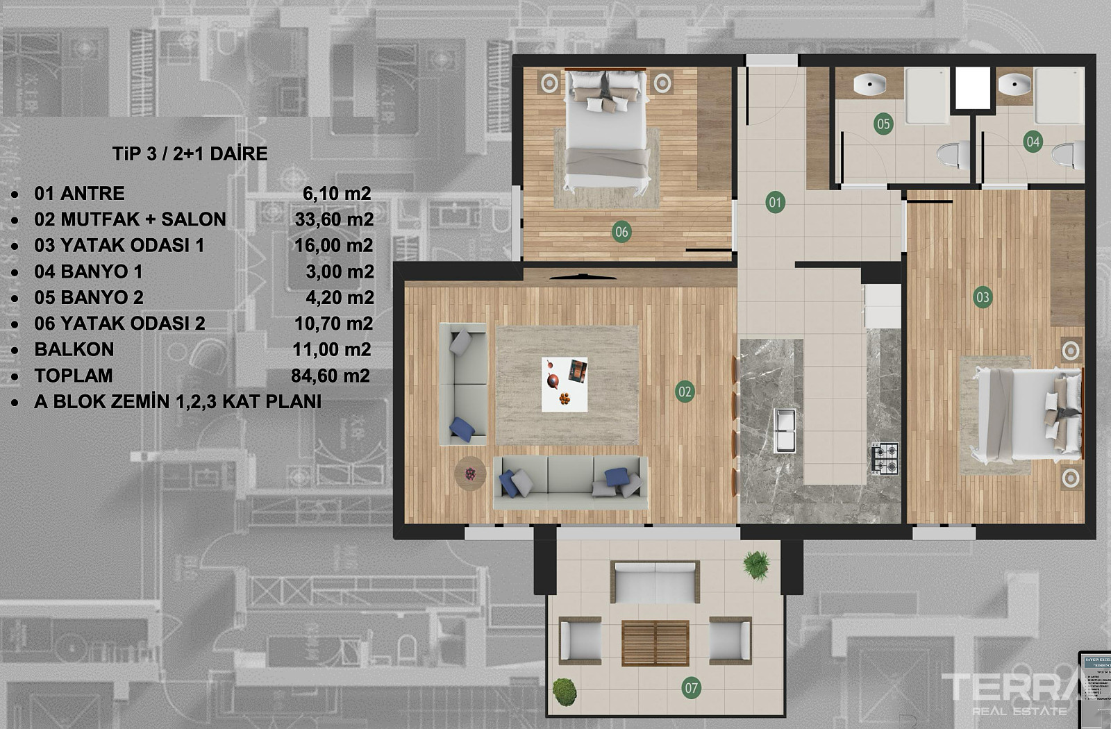 Aydın, Kuşadası'nda Denize 2 km Uzaklıkta Modern Sitede Sıfır Daireler - 107479