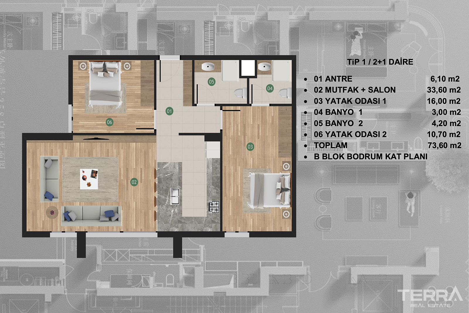Aydın, Kuşadası'nda Denize 2 km Uzaklıkta Modern Sitede Sıfır Daireler - 107481