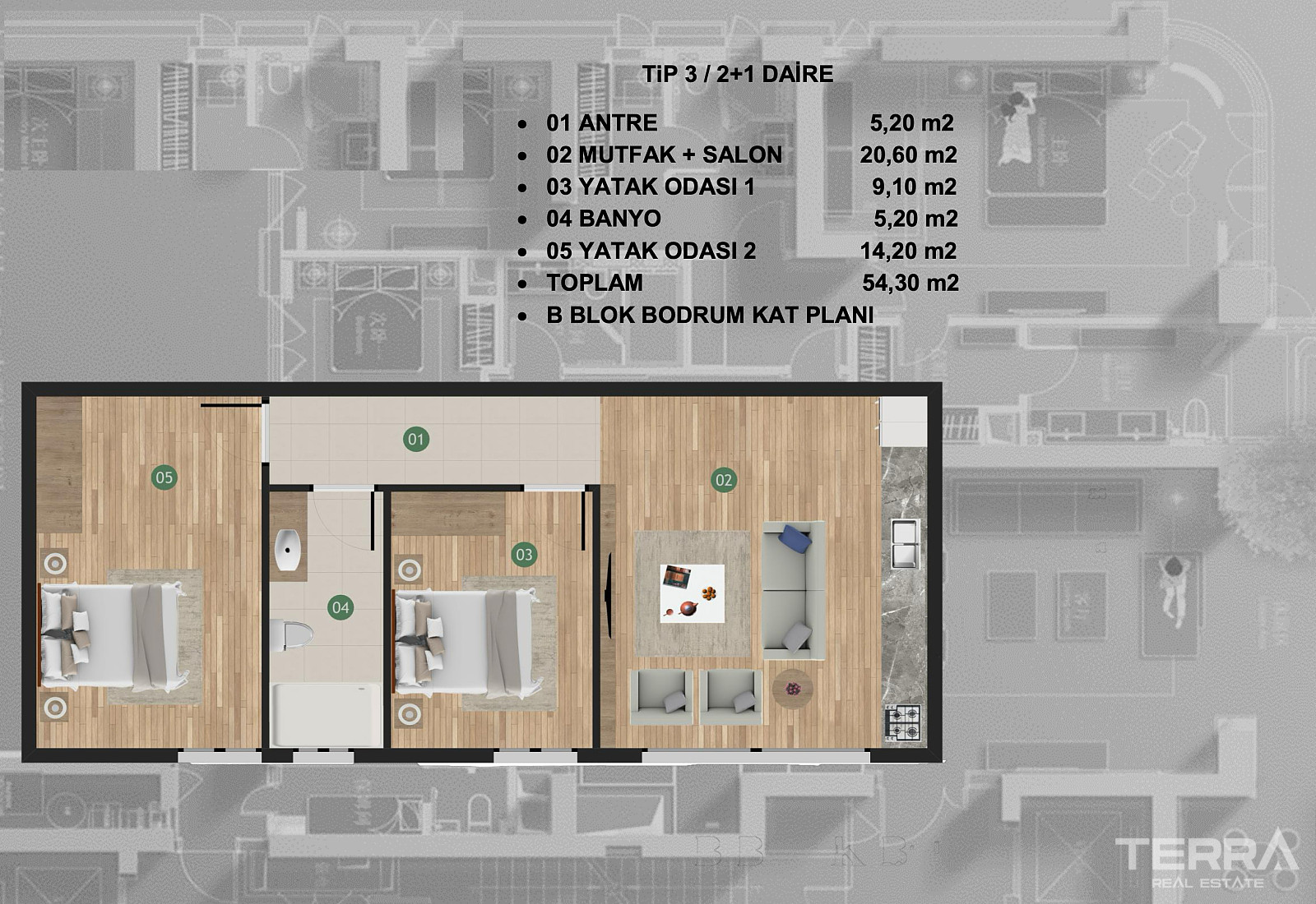 Aydın, Kuşadası'nda Denize 2 km Uzaklıkta Modern Sitede Sıfır Daireler - 107483