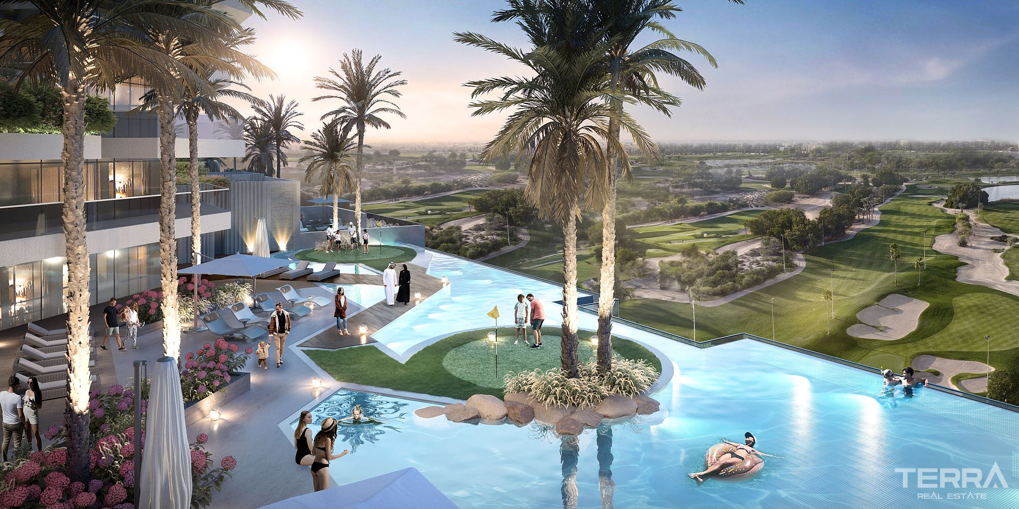 Eksklusive Golf Apartments til salg i Damac Hills, Dubai - 107668